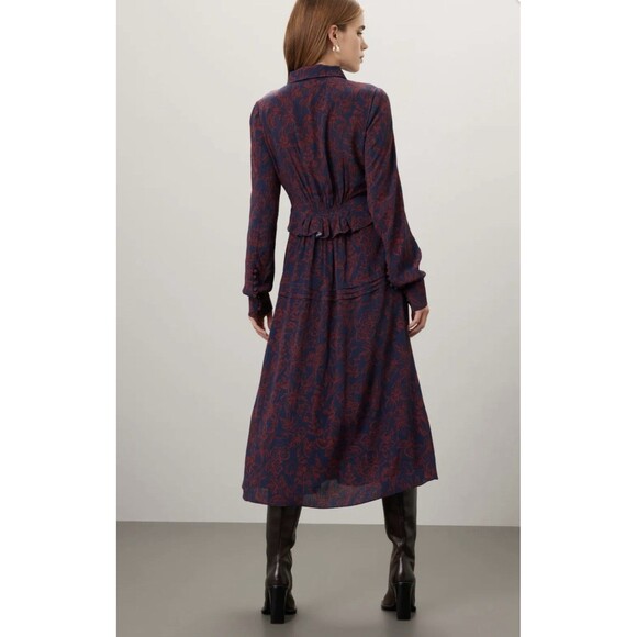 Jason Wu Floral Midi Shirt Dress Size 4 - Picture 3 of 12